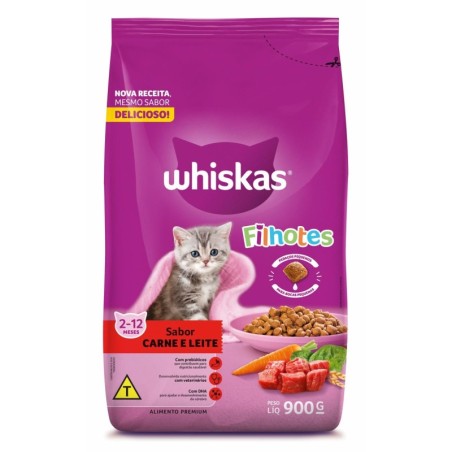 WHISKAS DRY FILHOTE CAR/LEIT 900GR FD/10